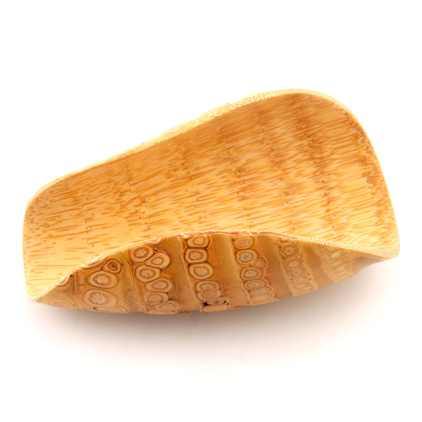 Aged Bamboo Root Tea Scoops – Hand-Carved – Natural Grain Patterns Unique in Each Piece