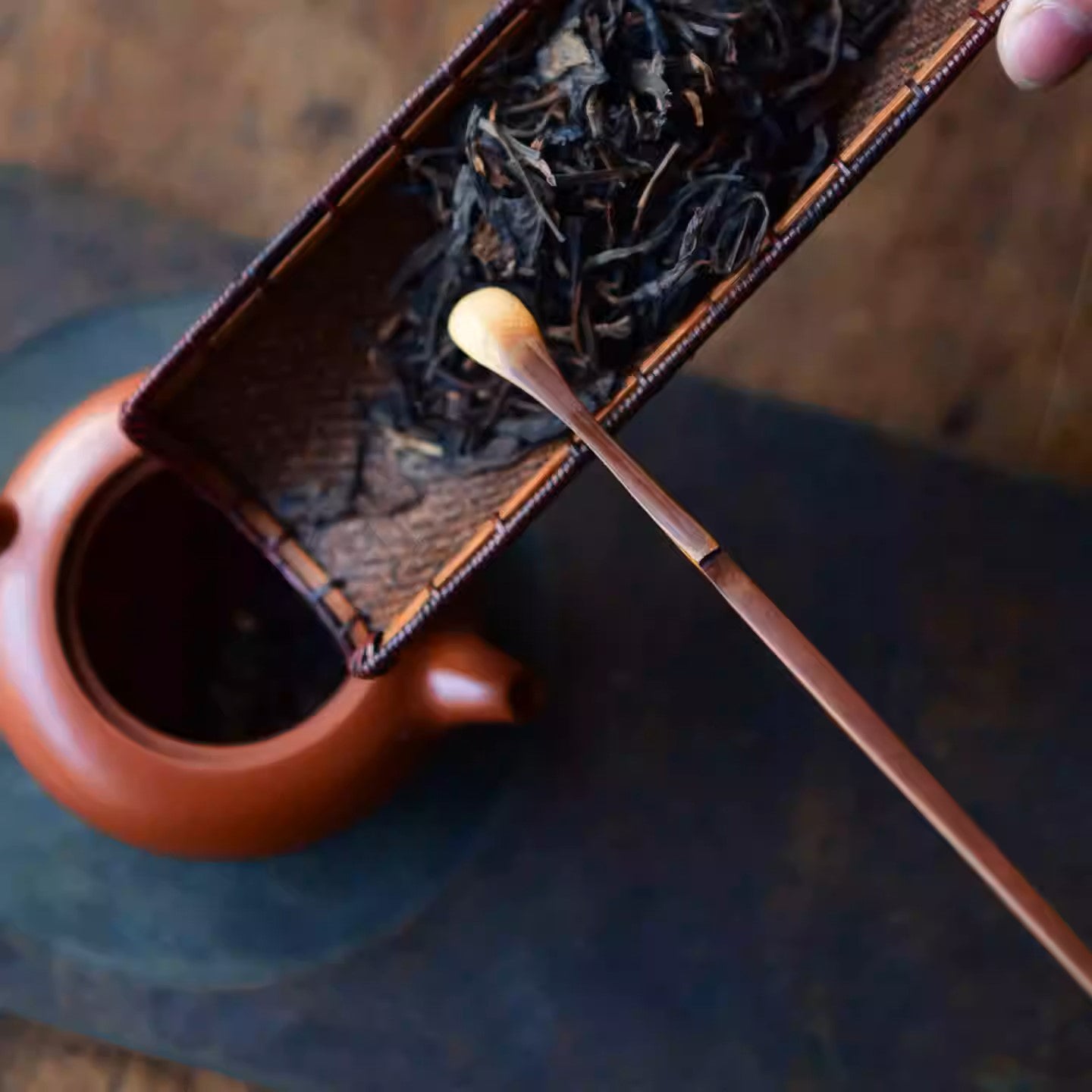 Handcrafted Bamboo Tea Spoon and Holder Set—Elegant Utility for Tea Ceremonies